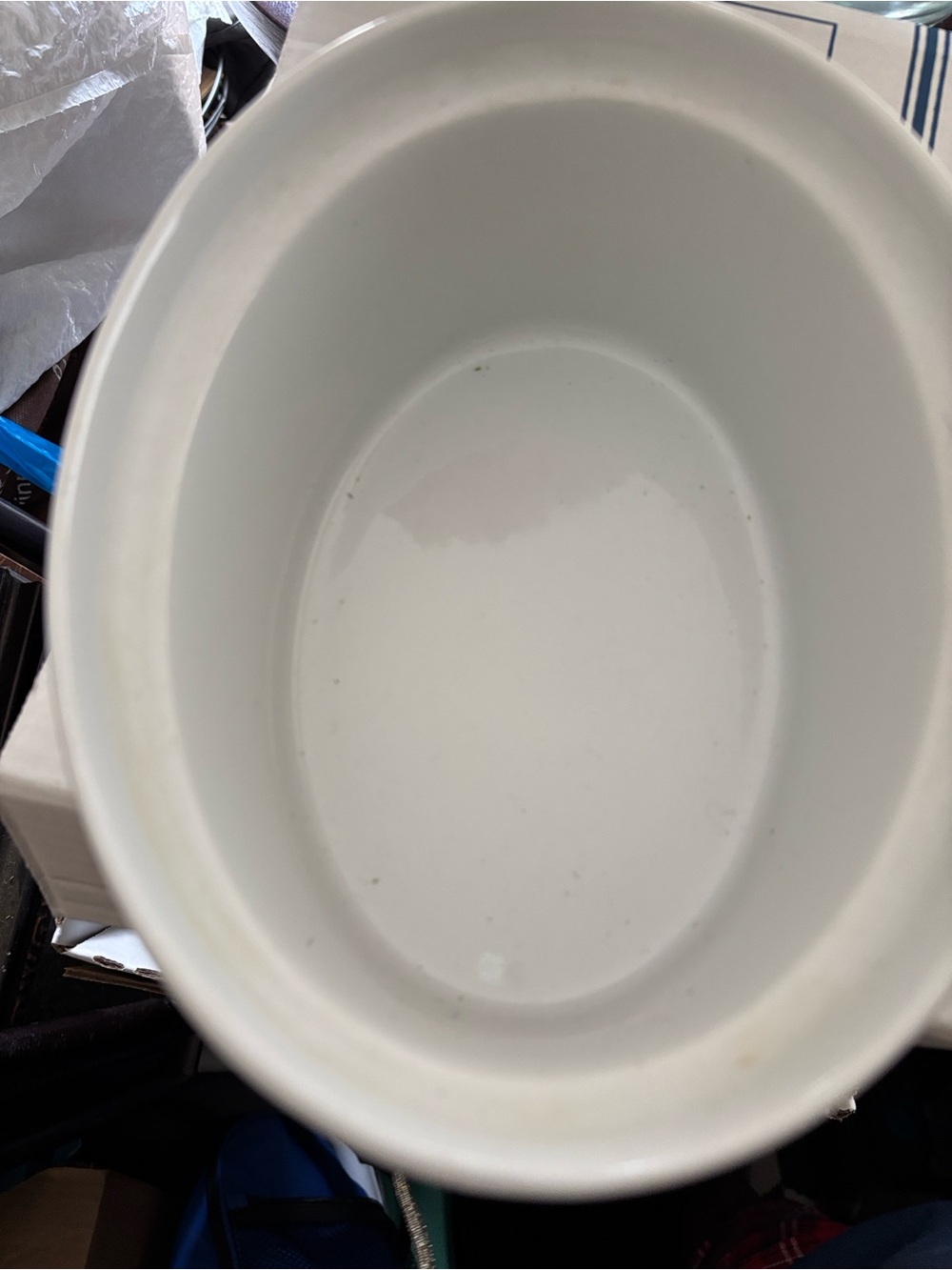 White Ceramic Serving Bowl -
